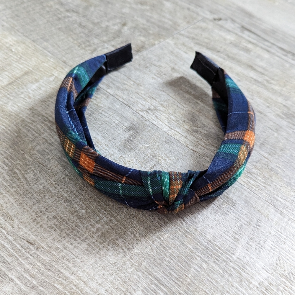 Plaid Knotted Headband